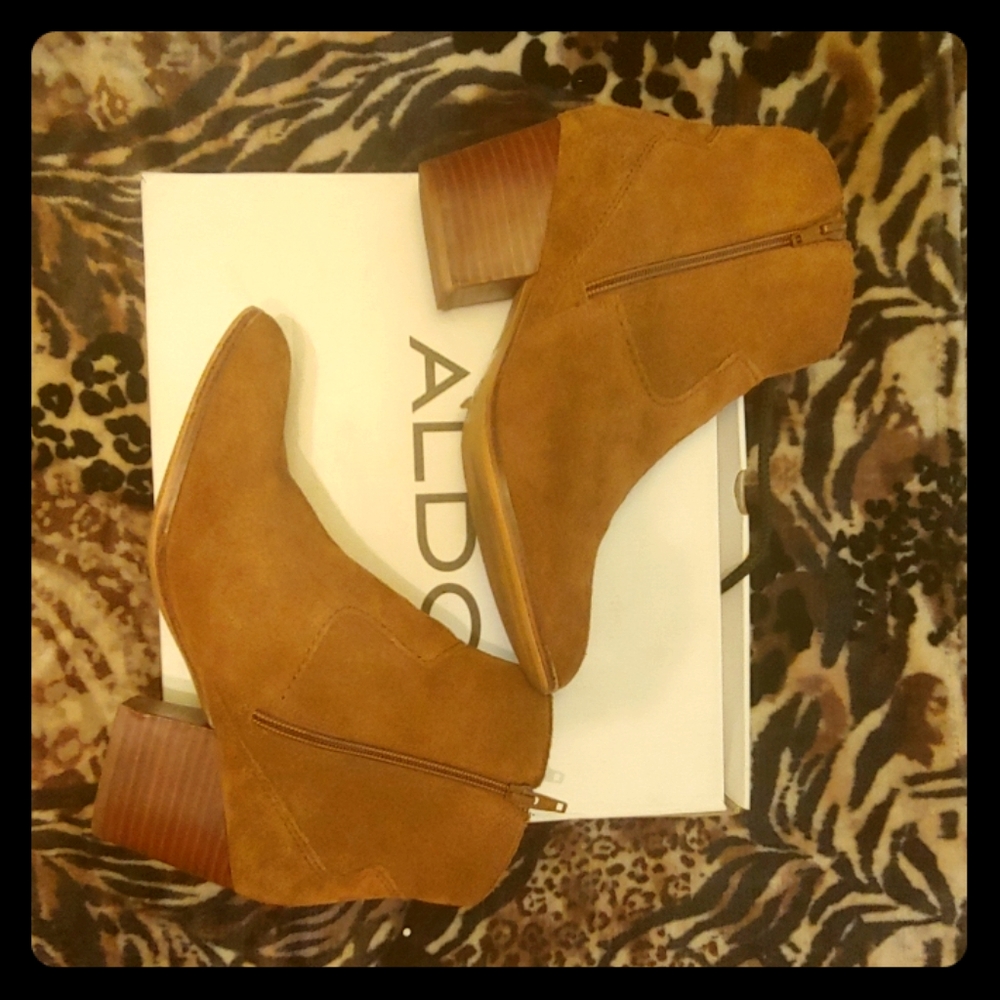 Also Suede Tan Booties